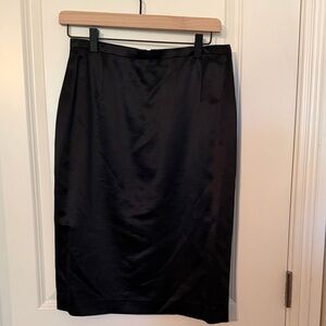 Escada Elegant Black Silk Pencil Skirt